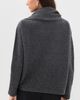 Vince Vince Draped Scarf Houndstooth Sweater Grey Combo - 3