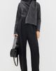 Vince Vince Draped Scarf Houndstooth Sweater Grey Combo - 5