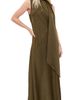 Vince Vince Draped Scarf Tie Sleeveless Dress Cypress - 1