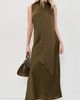 Vince Vince Draped Scarf Tie Sleeveless Dress Cypress - 2