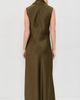 Vince Vince Draped Scarf Tie Sleeveless Dress Cypress - 3