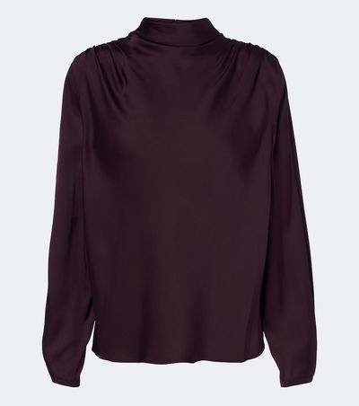 Vince Vince Draped silk-blend top