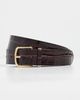 Vince Vince Ellie Leather Croc Belt Black Rose - 2