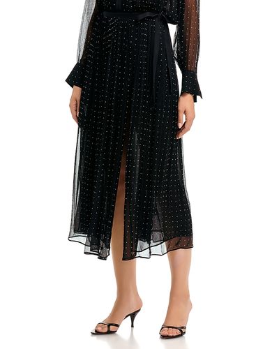 Vince Vince Embellished Dot Sheer Gathered Skirt