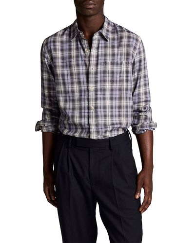 Vince Vince Exchange Plaid Long Sleeve Button Down Shirt