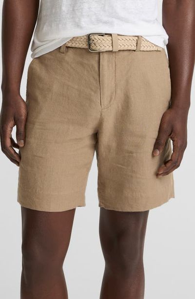 Vince Vince Flat Front Slub Hemp Chino Shorts