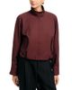 Vince Vince Funnel Neck Zip Front Cotton-Blend Jacket - 1