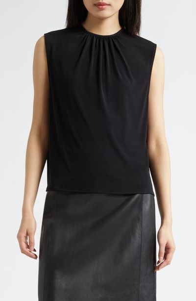 Vince Vince Gathered Jewel Neck Top