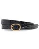Vince Vince Glazed Croco Avery 20mm Belt Black - 1