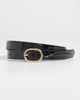 Vince Vince Glazed Croco Avery 20mm Belt Black - 2