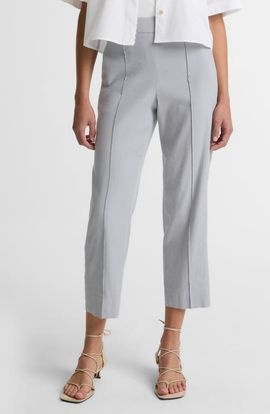 Vince Vince Grace Mid Rise Linen Blend Tapered Pull-On Pants
