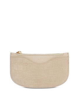 Vince Vince Half Moon Embossed Leather Card Case
