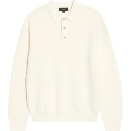 Vince Vince Heirloom Shaker Long Sleeve Polo Sweater