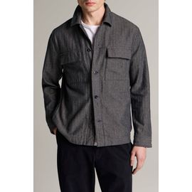 Vince Vince Herringbone Cotton & Linen Overshirt