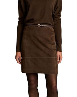 Vince Vince High Waist Suede Skirt