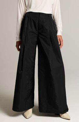 Vince Vince High Waist Wide Leg Pleated Evening Pants