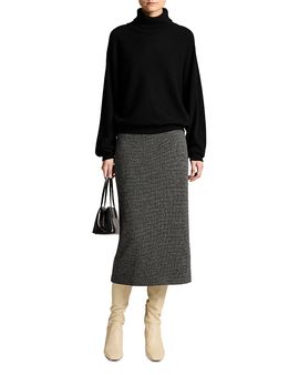 Vince Vince Houndstooth Midi Skirt