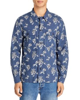 Vince Vince Ikat Floral Long Sleeve Shirt