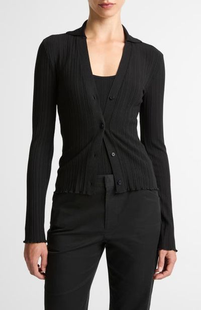 Vince Vince Johnny Collar Rib Cardigan