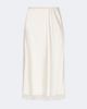 Vince Vince Lace-trimmed satin midi skirt - 1