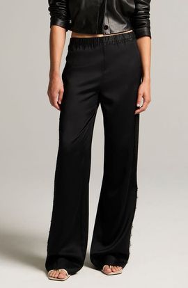 Vince Vince Lace Trim Satin Pants