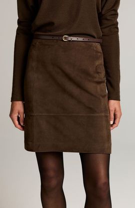 Vince Vince Leather Knee Length Skirt