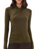 Vince Vince Long Sleeve Fixed Wrap Top Cypress - 1