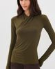 Vince Vince Long Sleeve Fixed Wrap Top Cypress - 2