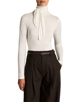 Vince Vince Long Sleeve Tie Neck Top