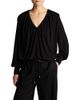 Vince Vince Long Sleeve V Neck Bubble Top - 1
