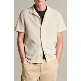 Vince Vince Macro Cotton Blend Waffle Button-Up Shirt
