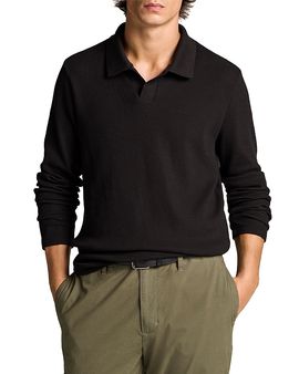 Vince Vince Macro Rib Long Sleeve Johnny Collar Polo