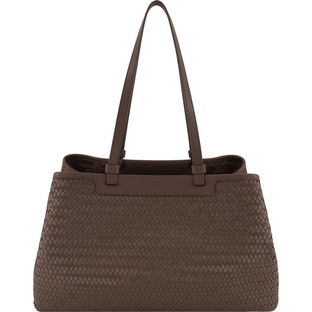 Vince Vince Marin East/West Woven Leather Tote
