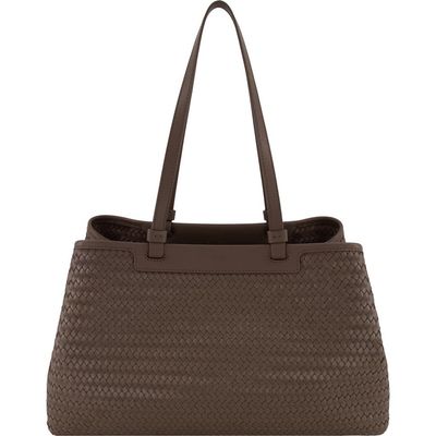 Vince Vince Marin East/West Woven Leather Tote