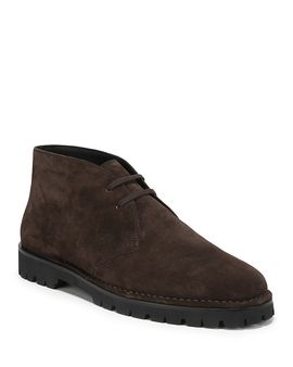 Vince Vince Men's Jerome Black Leather Lace Up Desert Boot