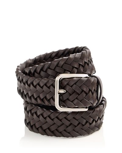 Vince Vince Men's Woven Leather Belt
