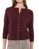 Vince Vince Metal Button Cardigan Black Rose - 1