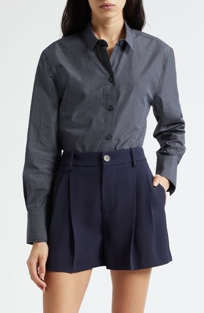 Vince Vince Micro Grid Cotton Button-Up Shirt