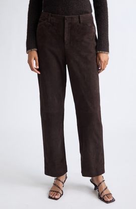 Vince Vince Mid-Rise Suede Pants