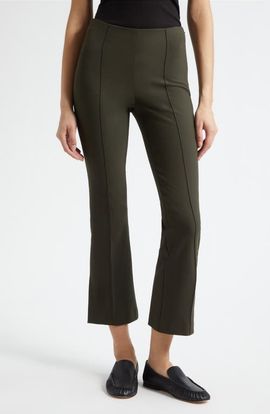 Vince Vince Mid Rise Crop Flare Pants with Side Split Hem