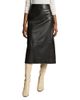 Vince Vince Mid Rise Leather Midi Skirt - 1