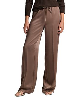 Vince Vince Mid Rise Shine Crepe Pull On Pants