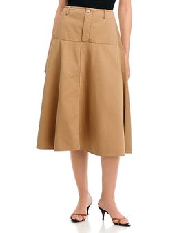Vince Vince Mid Rise Washed Cotton Skirt