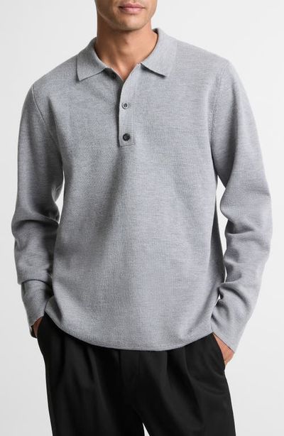 Vince Vince Milano Knit Long Sleeve Merino Wool Polo Sweater