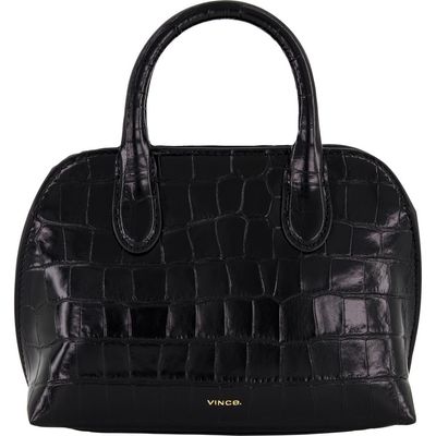 Vince Vince Mini Delphine Croc Embossed Leather Top Handle Bag