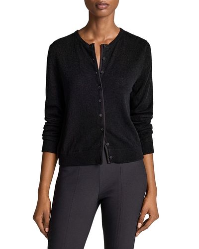 Vince Vince Mixed Media Crewneck Cardigan