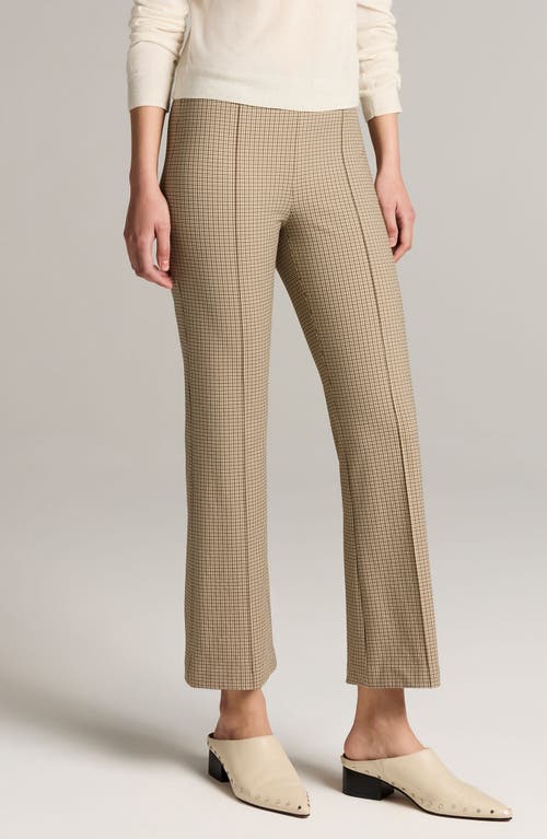 Vince Vince Niki Mid Rise Crop Flare Plaid Pants