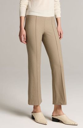 Vince Vince Niki Mid Rise Crop Flare Plaid Pants