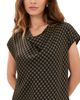 Vince Vince Ombre Plaid Silk Blouse Black/Camel - 1