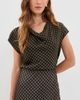 Vince Vince Ombre Plaid Silk Blouse Black/Camel - 2